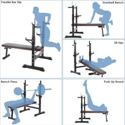 Bench Press - Halterbank - Sportbank - Fitnessbank - Multifunctioneel - Opvouwbaar - Volledig Instelbaar - Max Belasting 200kg -Fit World Verkoop 1200x1197 16