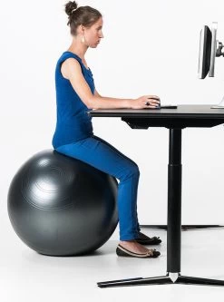 Gym Bal Inclusief Pomp - Yoga - Pilates Bal - Fitness Bal - Zwangerschapsbal - Goede Houding Bij Het Thuiswerken - 65 Cm - Kleur: Zwart